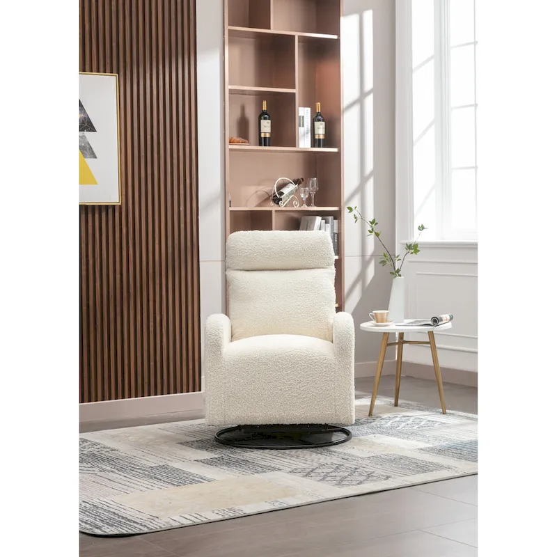 Upholstered Swivel Glider Rocking Chair