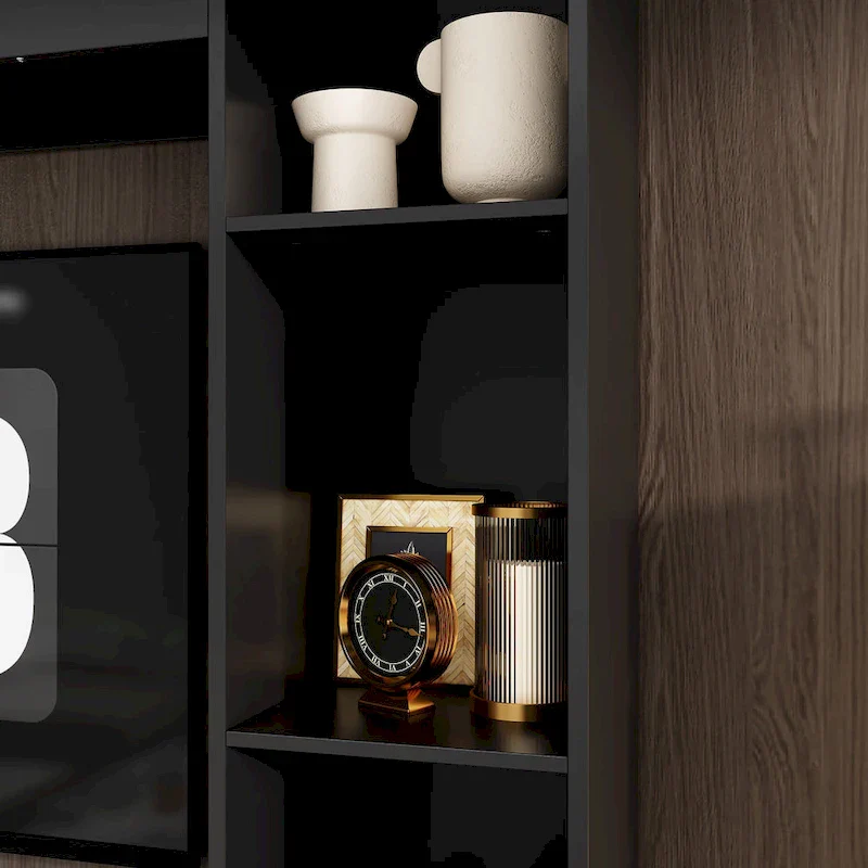 TV Stand/Electric Fireplace Ensemble Cozy Stylish Living Room Solution