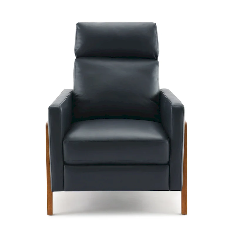Roland Top Grain Leather Push Back Recliner by Greyson Living