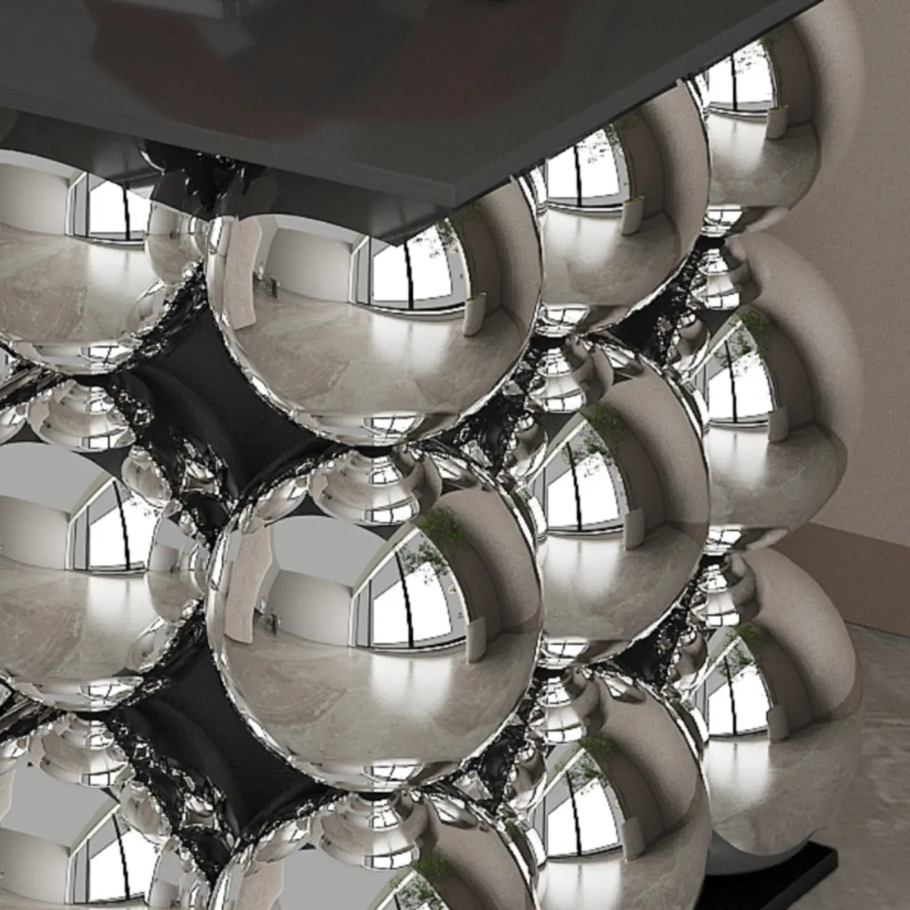 Artistic Modern Pedestal Metal Side Table with Stone Top