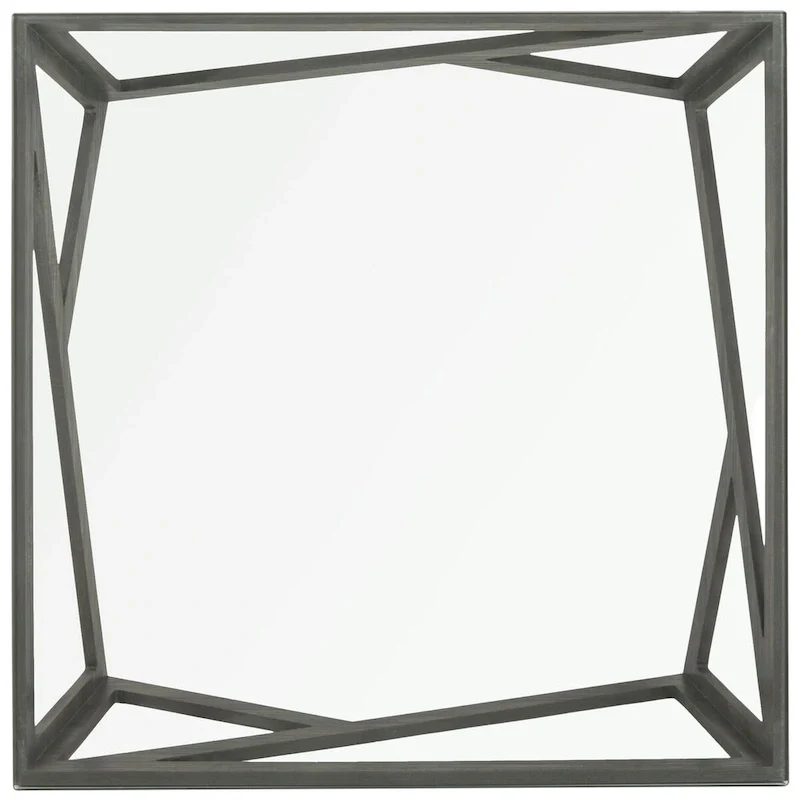 SAFAVIEH Annmarie Mid-Century Glass Top Coffee Table - 33.5 x 33.5 x 14.5 - 34Wx34Dx15H