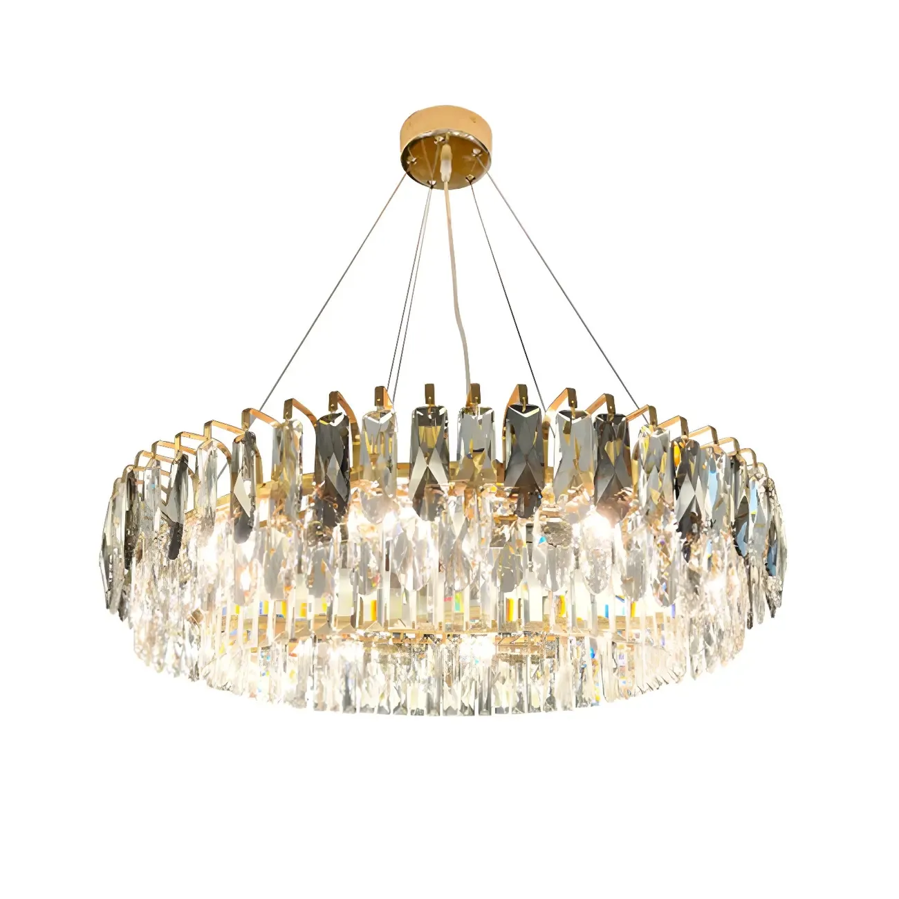 Elegant Modern Oval Clear Crystal Chandelier