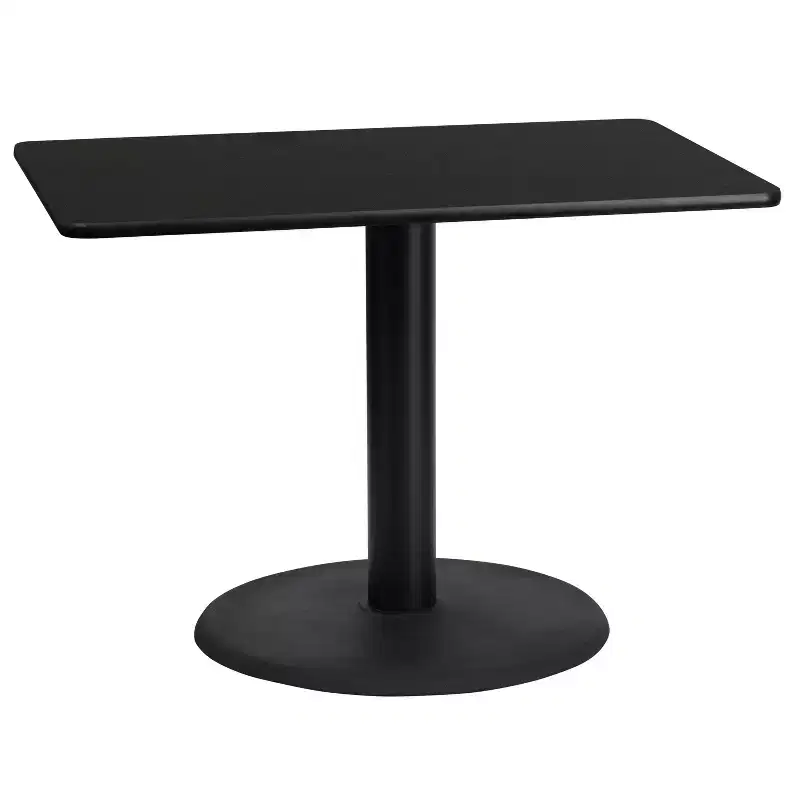 Emma and Oliver 24x42 Rectangular Laminate Table with 24 Round Table Base