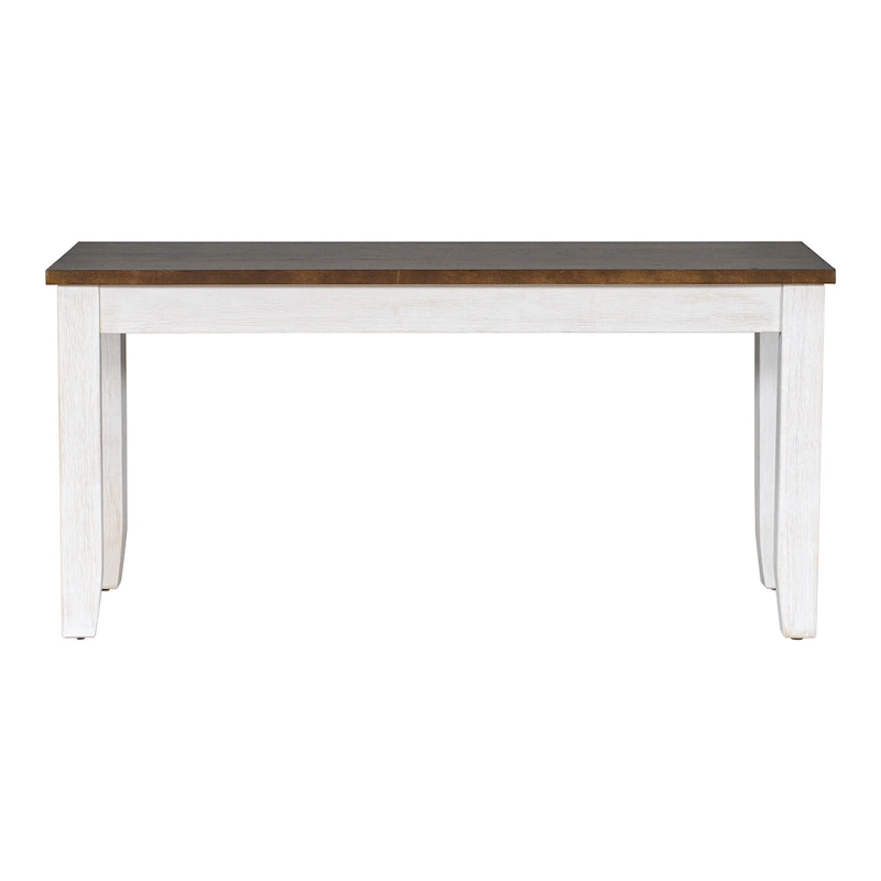 Rustic Style 6-Piece Dining Room Table Set with 4 Upholstered Chairs & a Bench