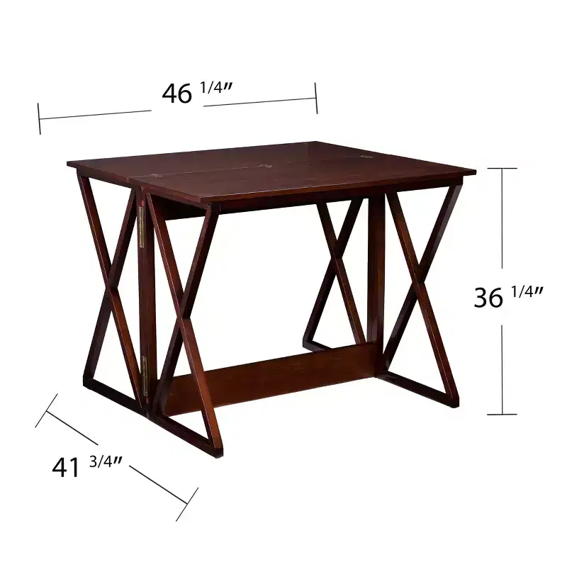 HomeRoots 46 Brown Solid Wood A Frame Console Table