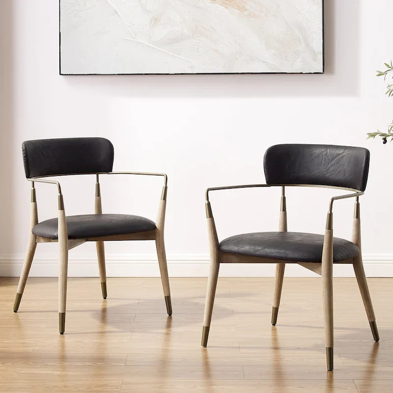 Art Leon Mid-century Solid Wood Accent Dining Chair (Set of 2)