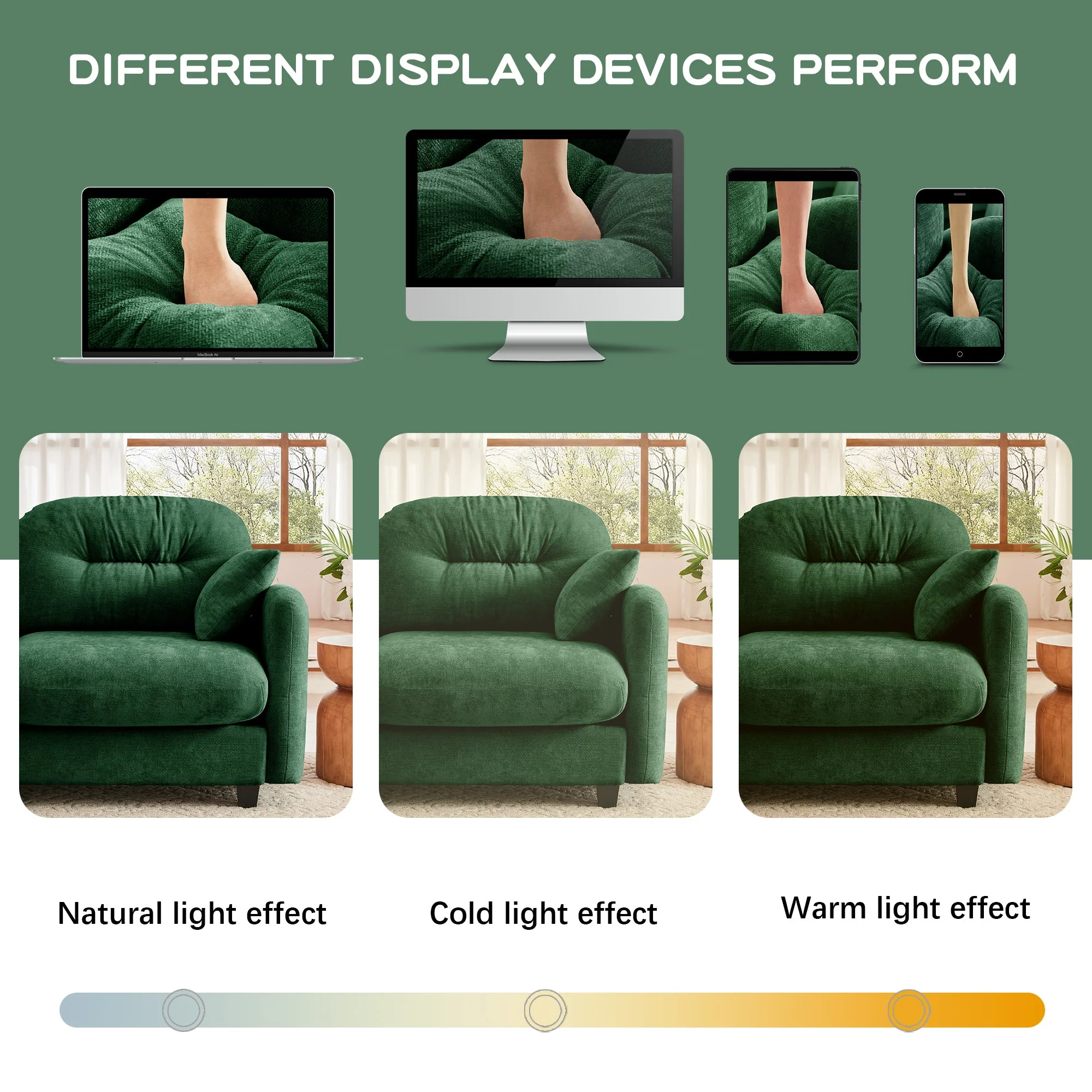 Cloud Tufted  Chenille Sectional Loveseat Sofa Couch With Ottoman