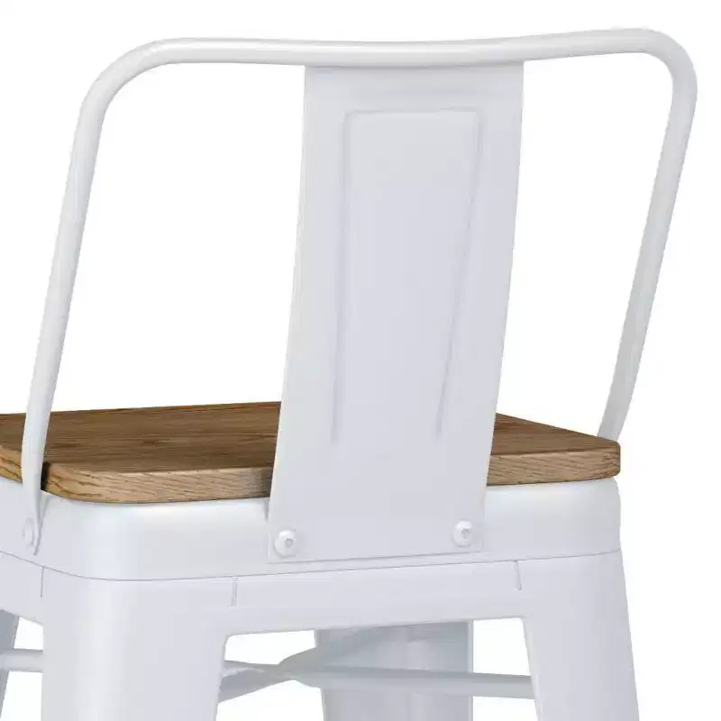 Set of 4 24 Josephine Metal/Wood Counter Height Barstools - WyndenHall