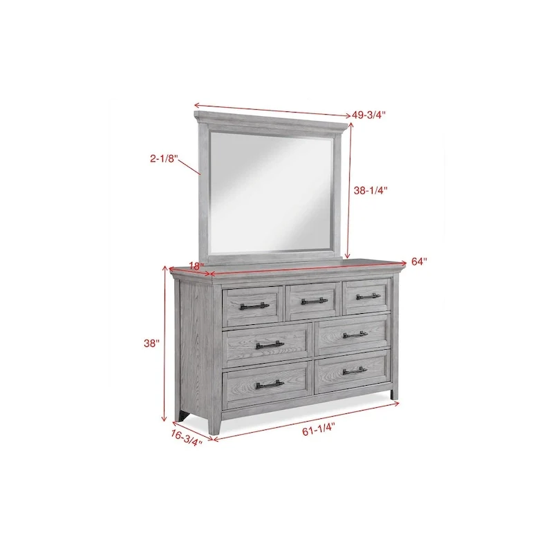 Debra 6 Piece Gray Panel Bench Footboard Bedroom Set