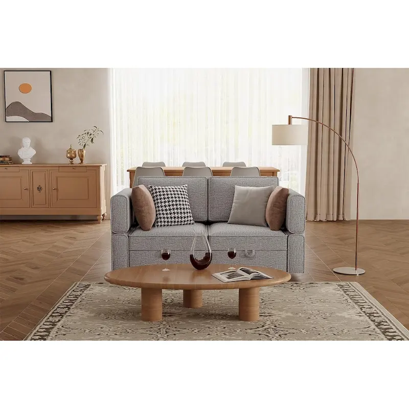 Loveseat Sofa with Storage Seat
