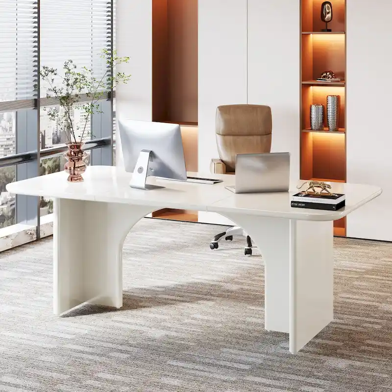 63 Executive Desk, Large Computer Desk Modern Home Office Desk