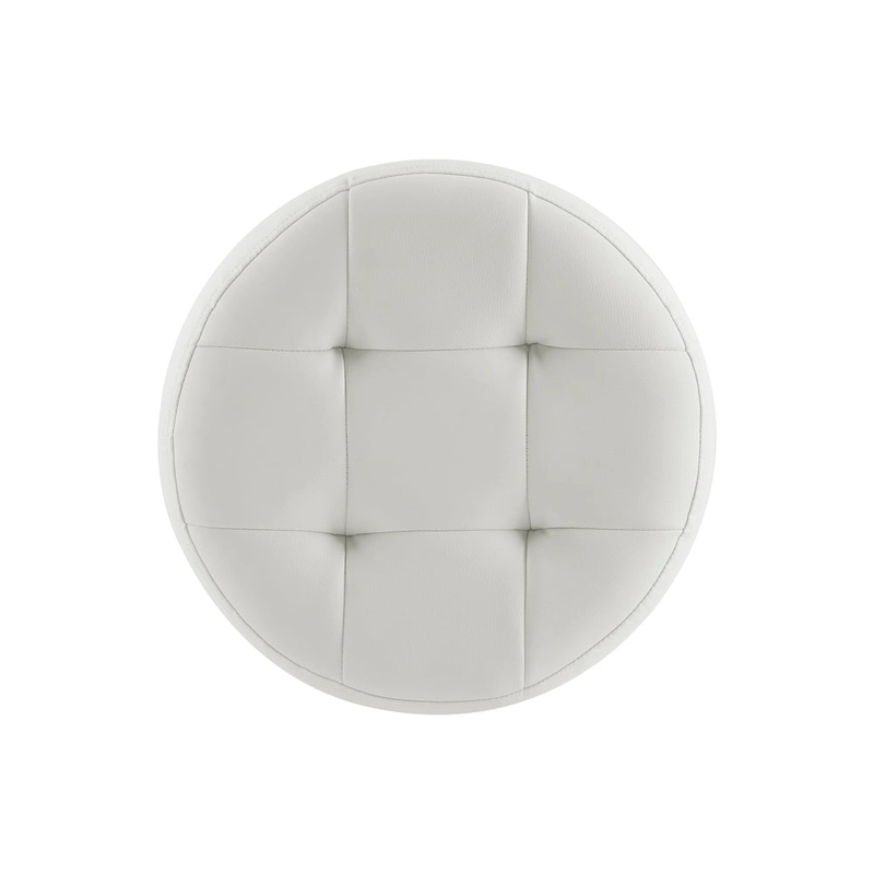 Chelle Faux Leather Swivel Ottoman