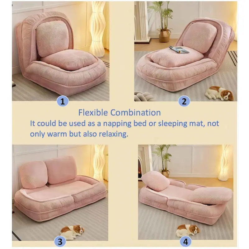 Lazy Sofa Couch,5 Adjustable Position,Sit,Sleep,Fold,Suit to Put in Bedroom, Living Room