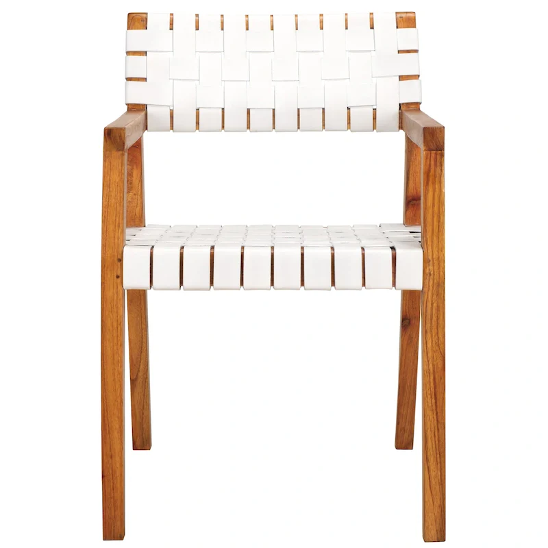 SAFAVIEH Gerda Woven Leather Dining Room Chair - 22.1 W x 20.9 L x 31.9 H - 22Wx21Dx32H