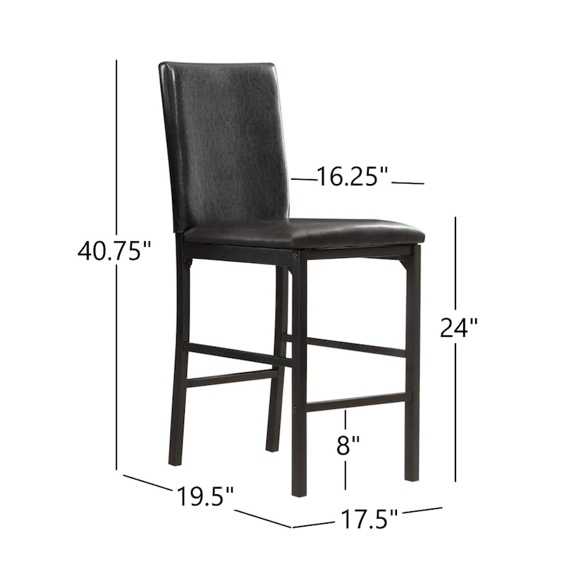 Darcy Metal Upholstered Counter Height Dining Chairs (Set of 4) by iNSPIRE Q Bold