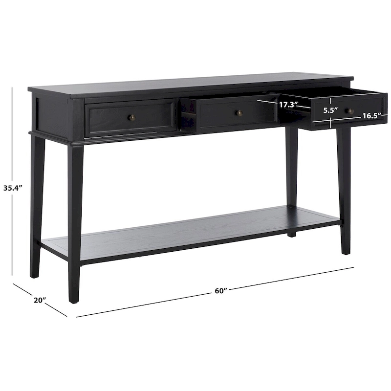 SAFAVIEH Thea Sepia Console - 60 x 20 x 35.4 - 60Wx20Dx35H