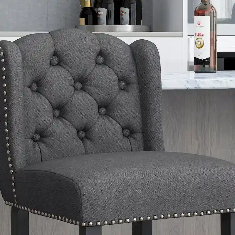 Foxwood Wingback Retro Bar Stools (Set of 2) by Christopher Knight Home