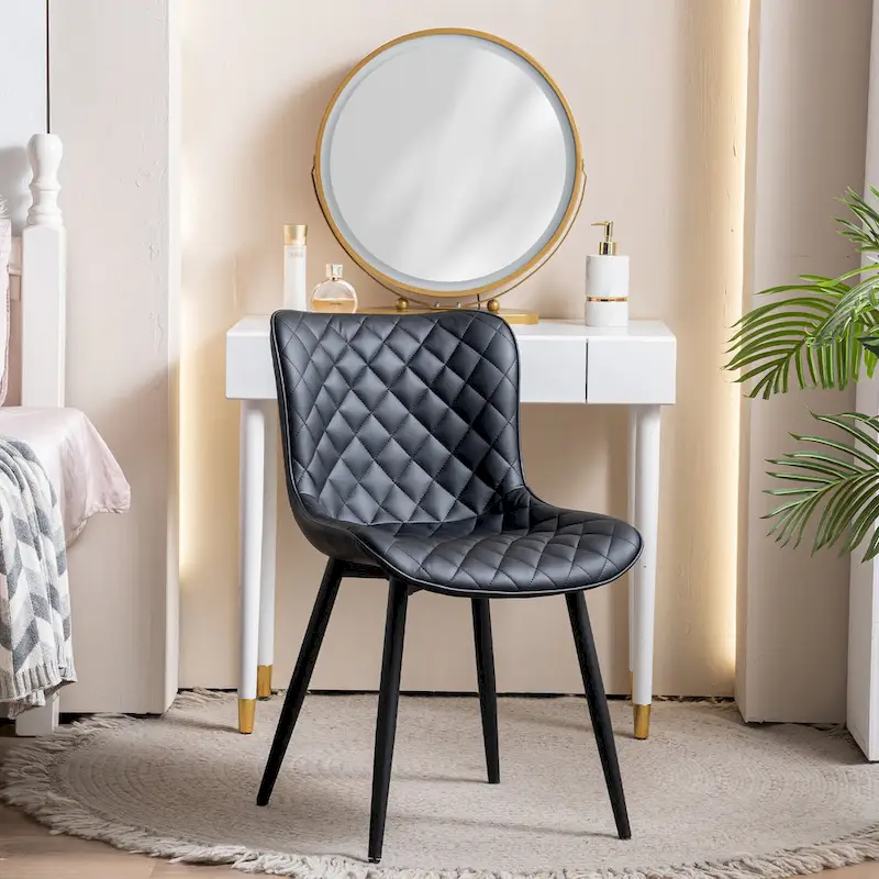 Dining Chairs Set of 2 Modern Leather Upholstered Dining Room Chair