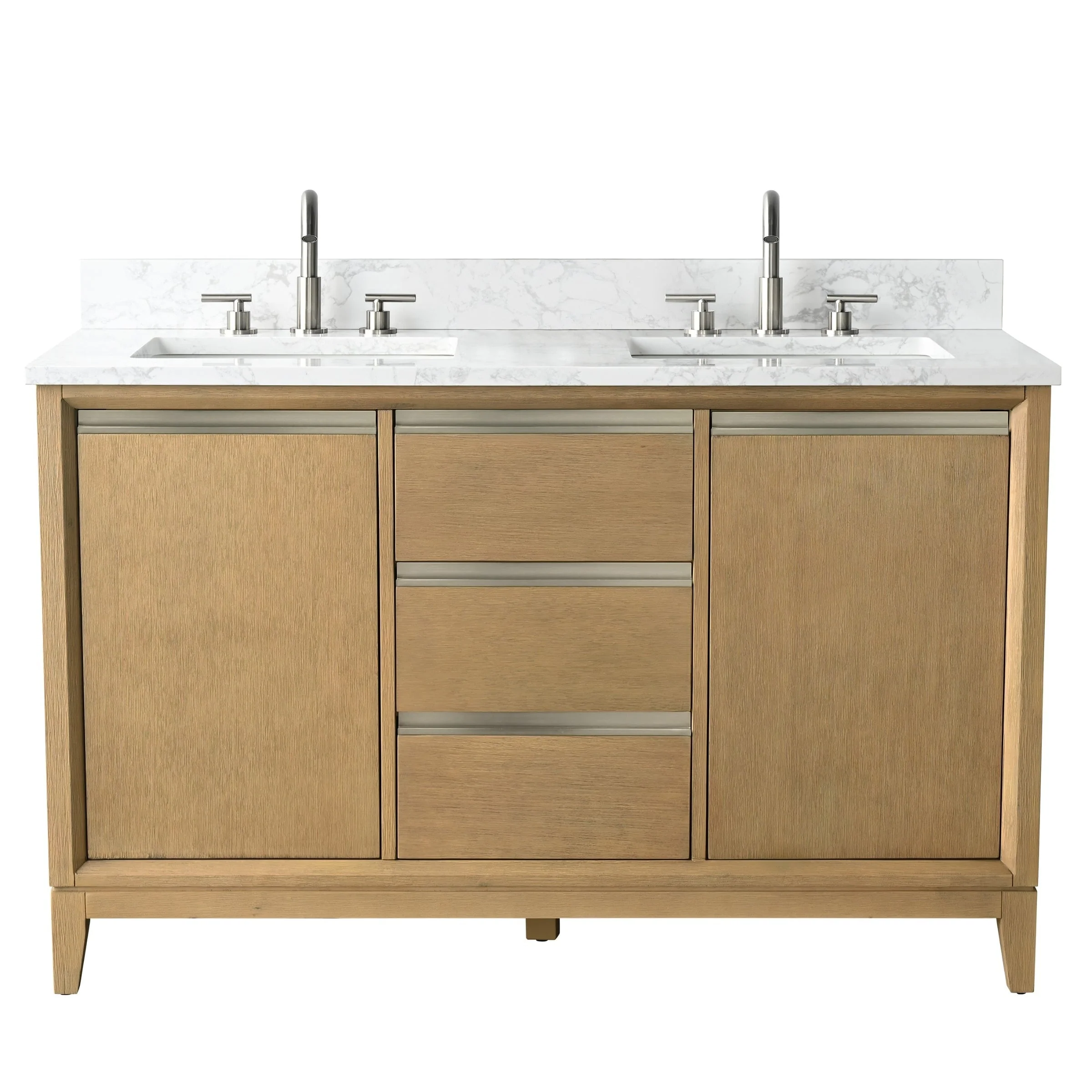Vanity Art Bathroom Vanity with Ceramic Sink and Engineered Marble Top