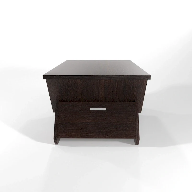Modern Espresso 47-inch 4-Shelf Coffee Table