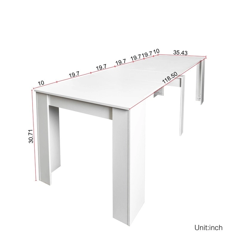 Multifunctional Extendable Wooden Dining Table