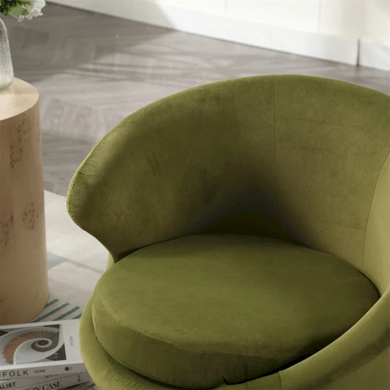 360 Degree Swivel Cuddle Barrel Accent Chairs, Round Armchairs