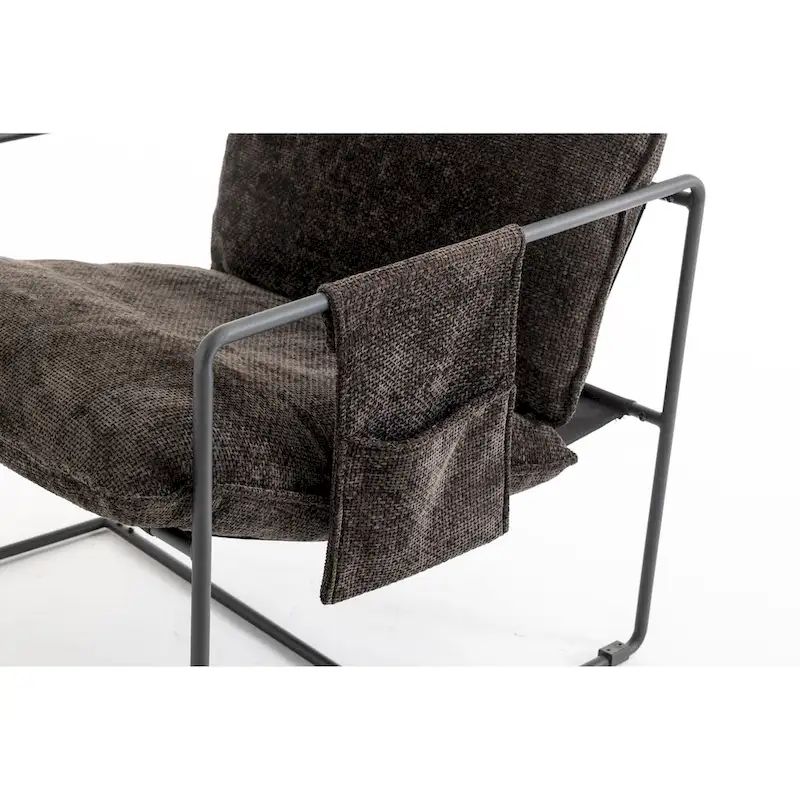 Velvet Arm Chair with Gold Metal Frame - Set of 2