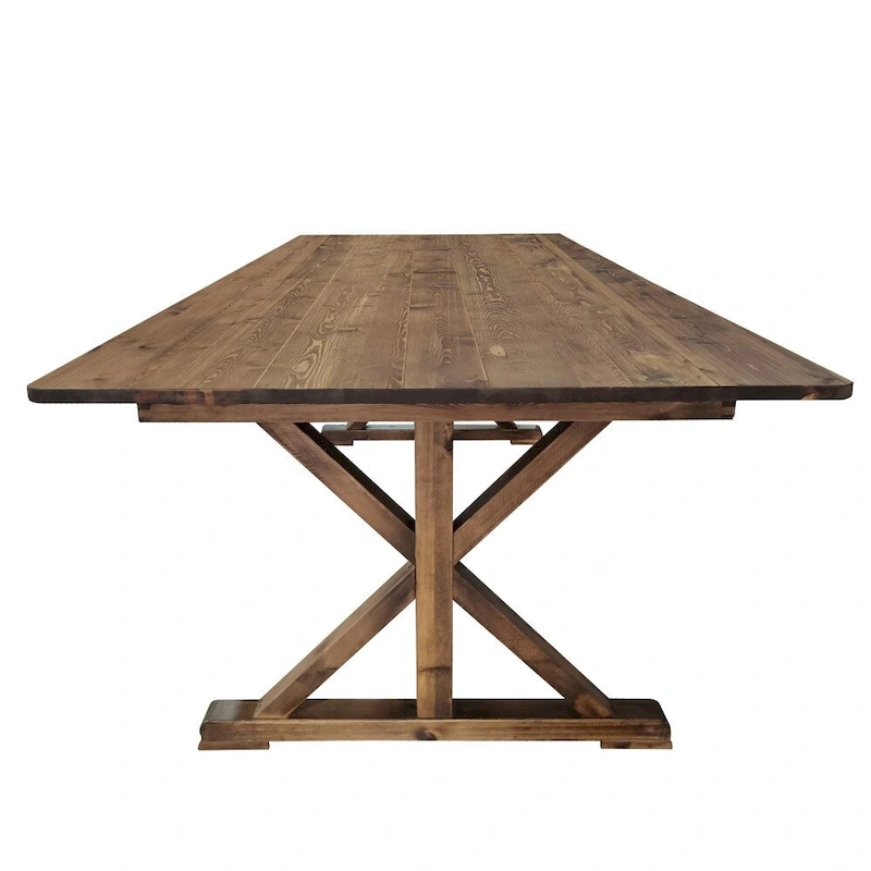 8' x 40 Rectangular Antique Rustic Solid Pine Folding Dining Table