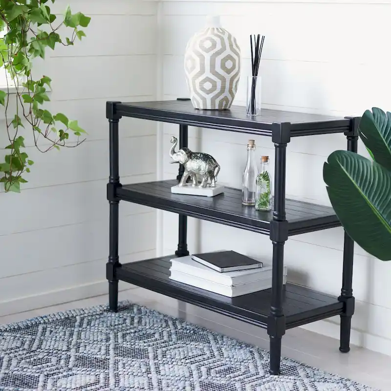 SAFAVIEH Olevia 3-Shelf Console Table - 33.8 W x 13.8 L x 29.5 H - 34Wx14Dx30H