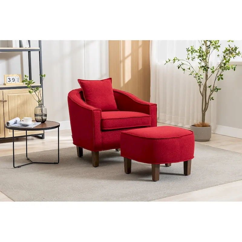 Accent Chair with Ottoman