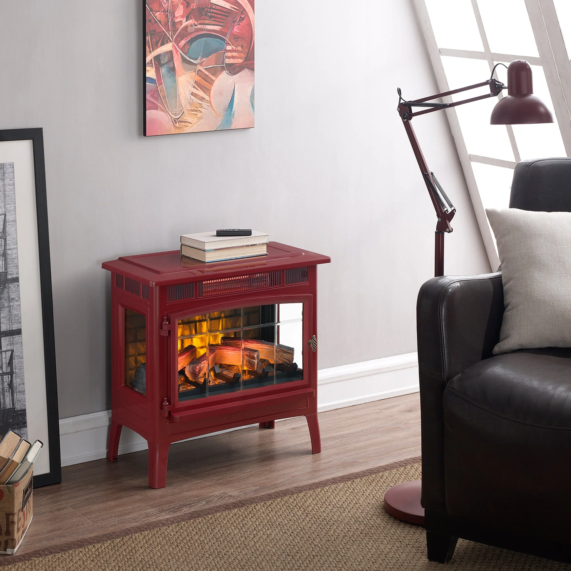 duraflame? Electric Infrared Fireplace Stove Heater with 3D Flame Effect