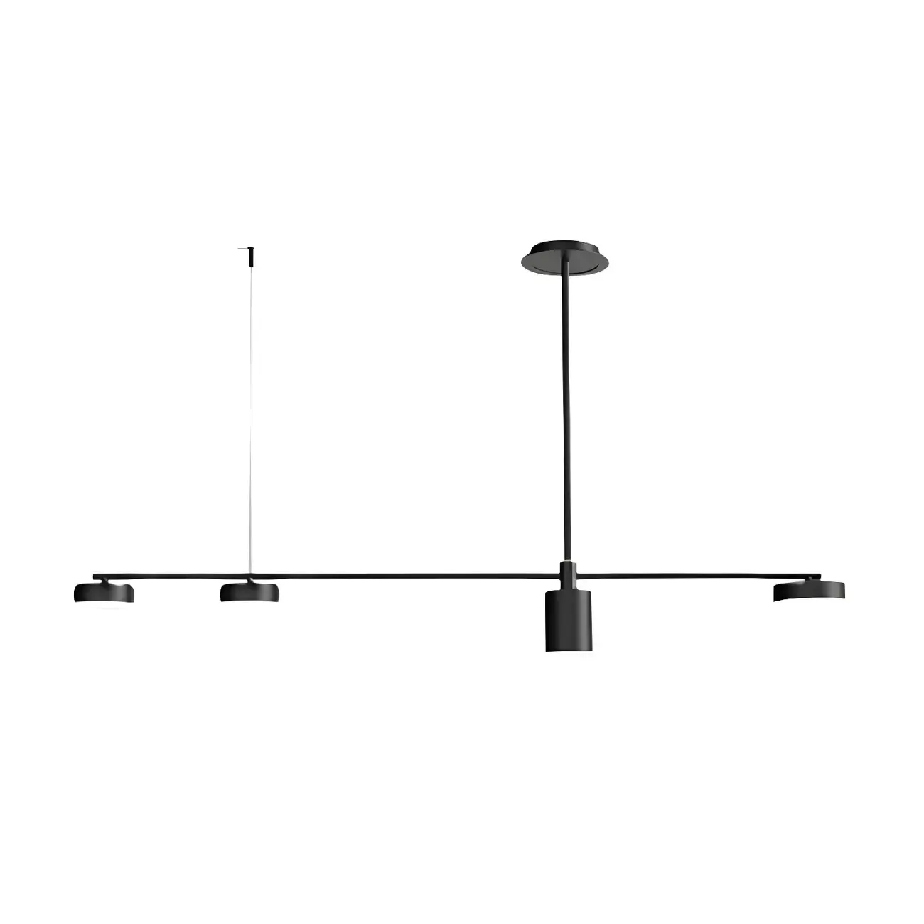Modern Adjustable Black Linear Kitchen Island Light