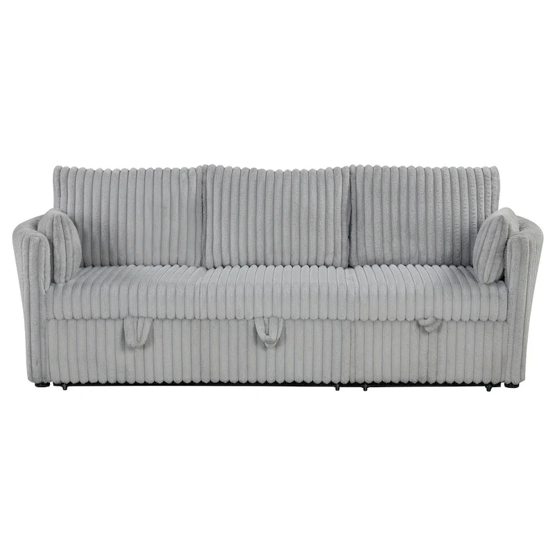 Modern Fabric Sleeper Sectional with USB and 2 pillows