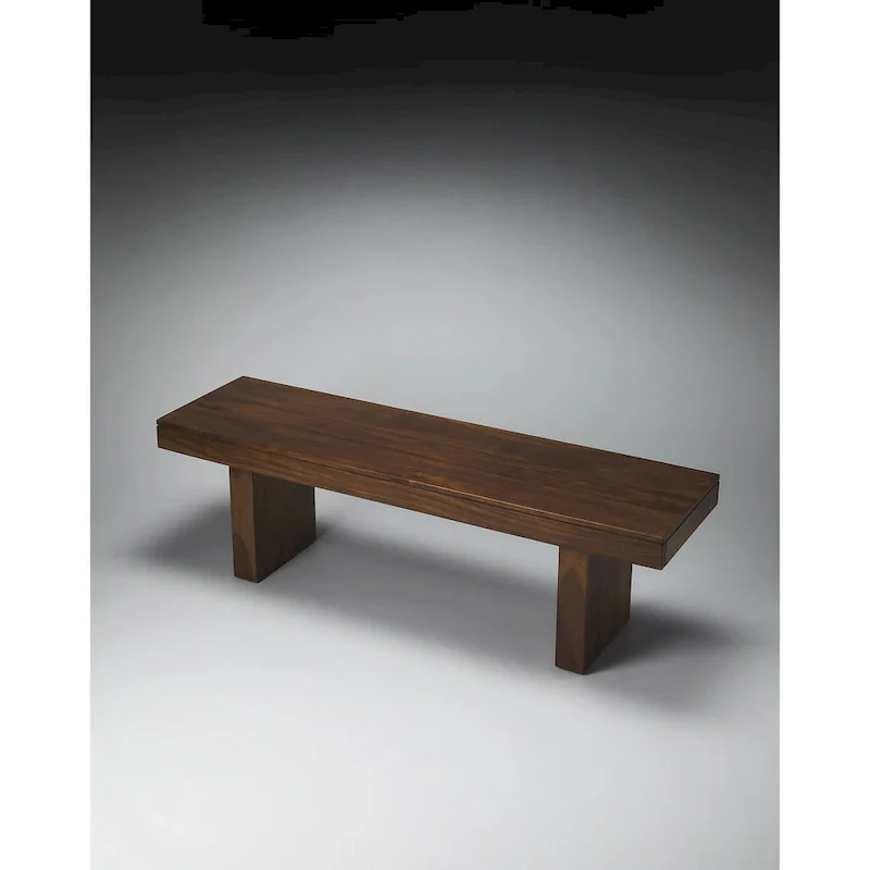 Brown Wood Tall Bench - 57