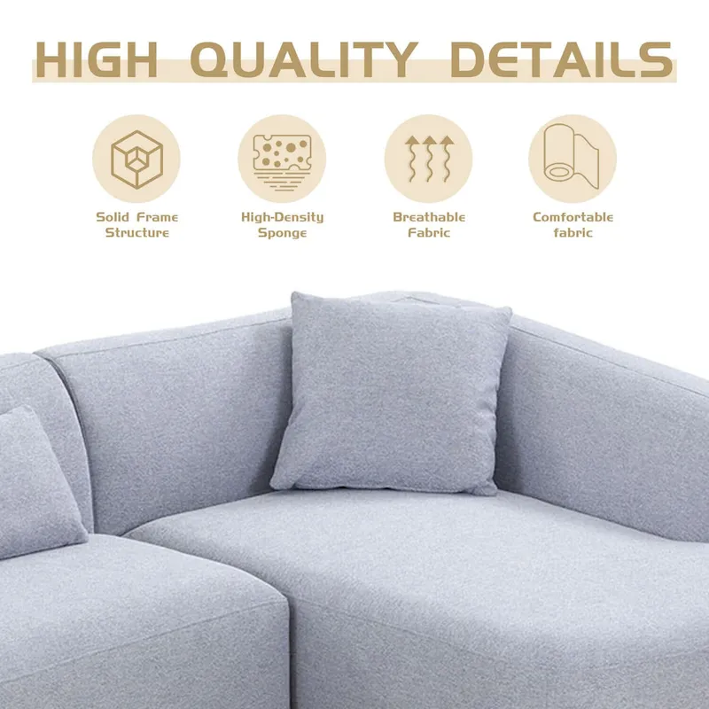 Williamspace 102 L Shape Sectional Sofa Couch