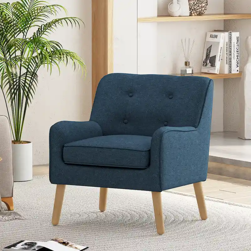 Felicity Mid-century Modern Tufted Armchair by Christopher Knight Home
