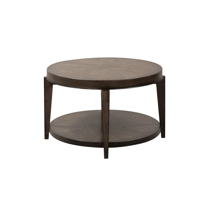 Penton Espresso Stone Oval Cocktail Table
