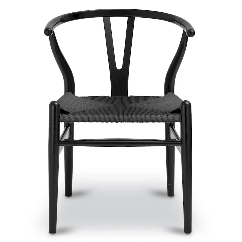 Poly & Bark Weave Chair - Solid Wood with Woven Seat