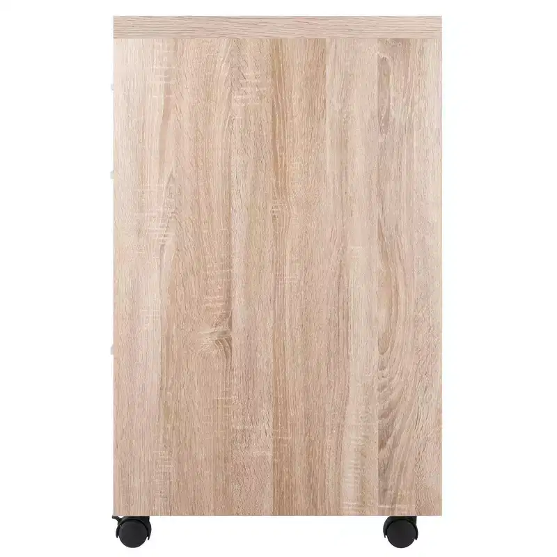3pc Kenner Set Modular Desk with 2 Drawer & 3 Shelves Reclaimed Wood - Winsome