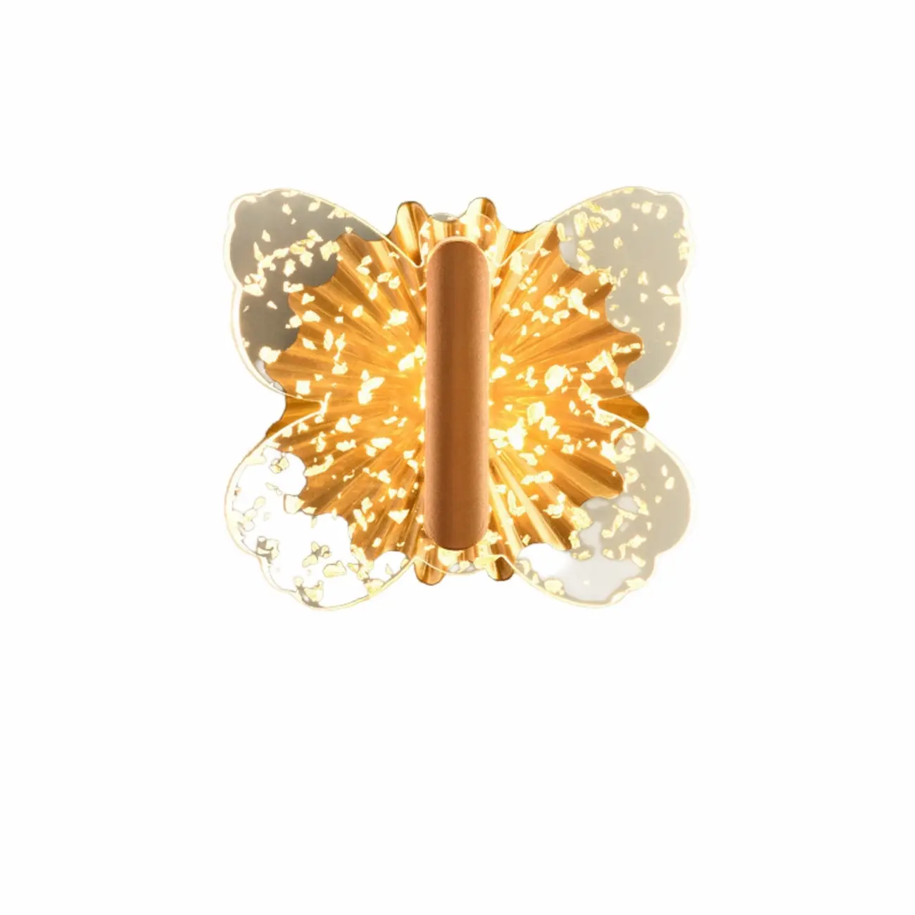 Dimmable Crystal Butterfly Wall Sconce for Bedroom Decor