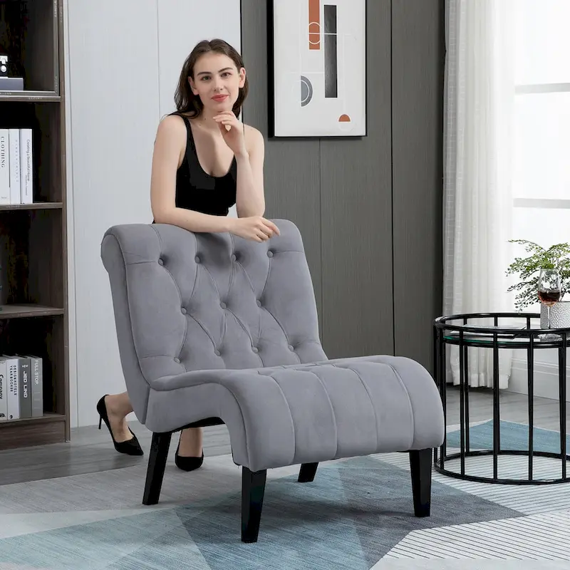 AVAWING Armless Accent Upholstered Lounge Chair