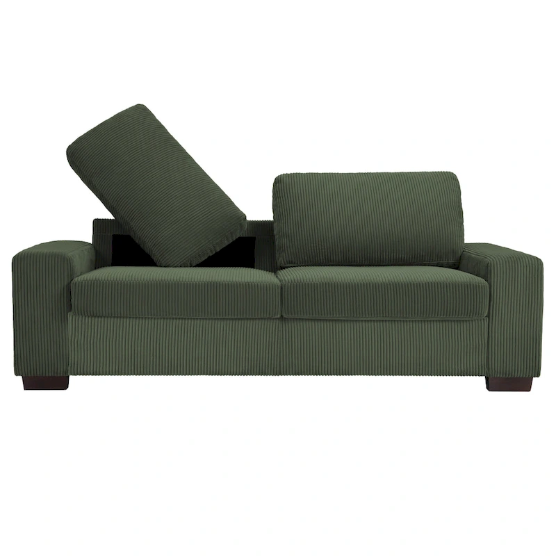 Modern 80 Upholstered Fabric 3-Seater Sofa