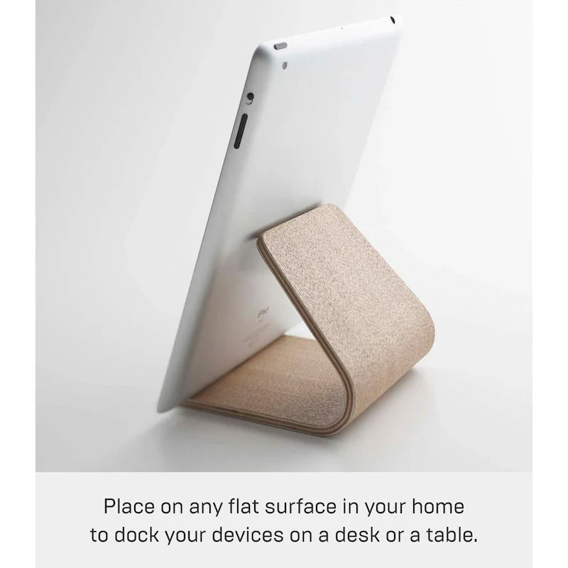 Tablet Stand, Wood - L 5.51 x W 4.72 x H 4.53 inches
