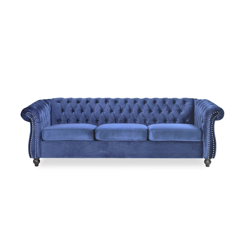Parksley Tufted Velvet Chesterfield Sofa by Christopher Knight Home