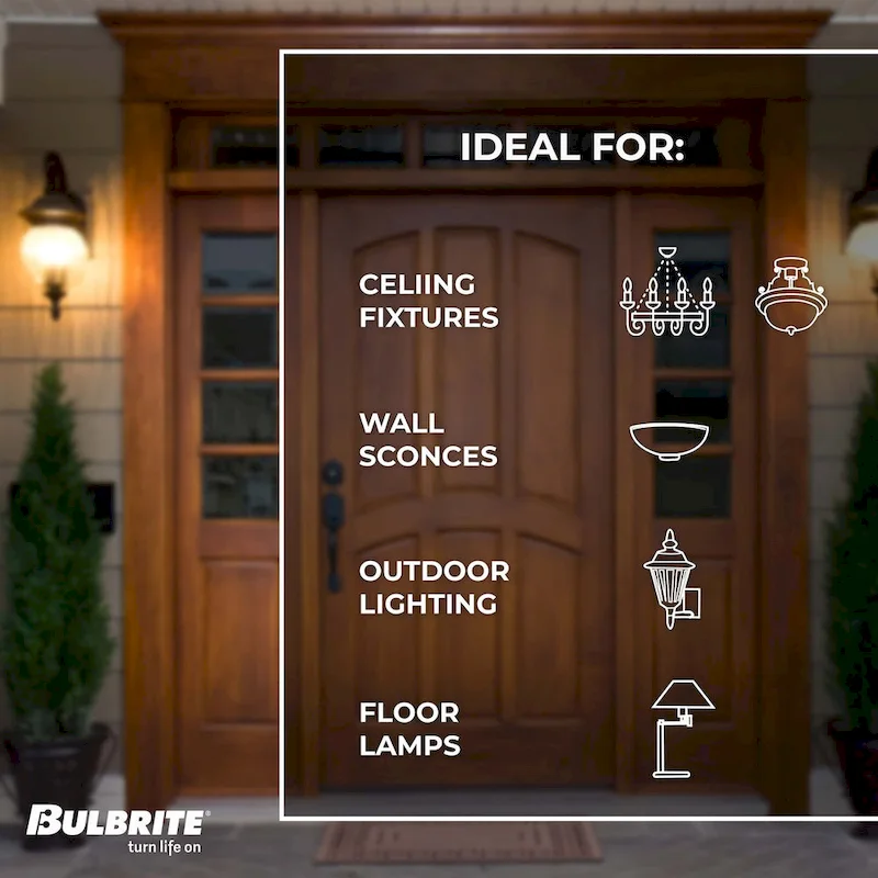 Bulbrite Silicone & Flicker Pack of (25) 6 Watt Dimmable Silicone S6 Candelabra (E12) Incandescent Bulb - 6 Watt