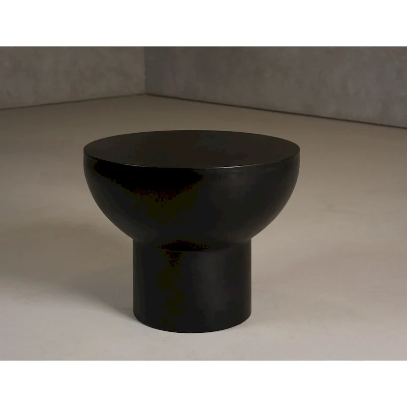 Modern Black Concrete End Table