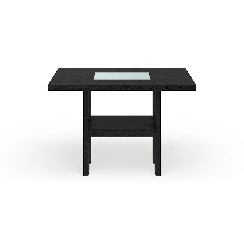 54-Inch Square Light-Up Counter Height Wood Dining Table, Bar-Style Kitchen Table