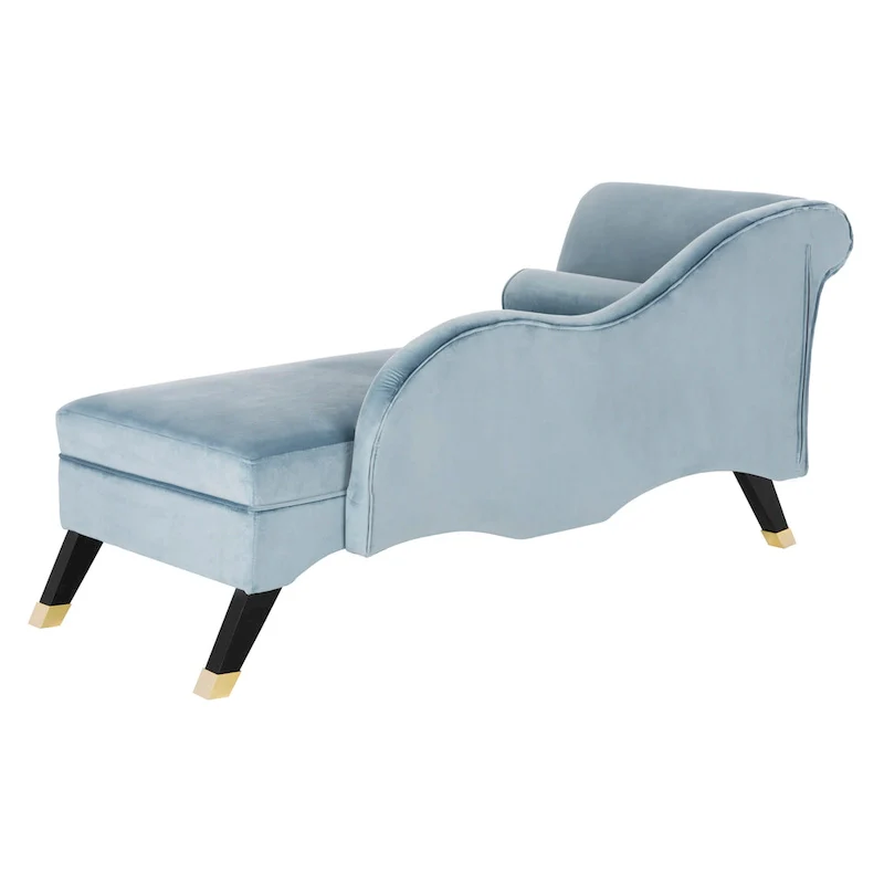 Mid-Century Modern Chaise with Pillow - 63Wx28Dx30H