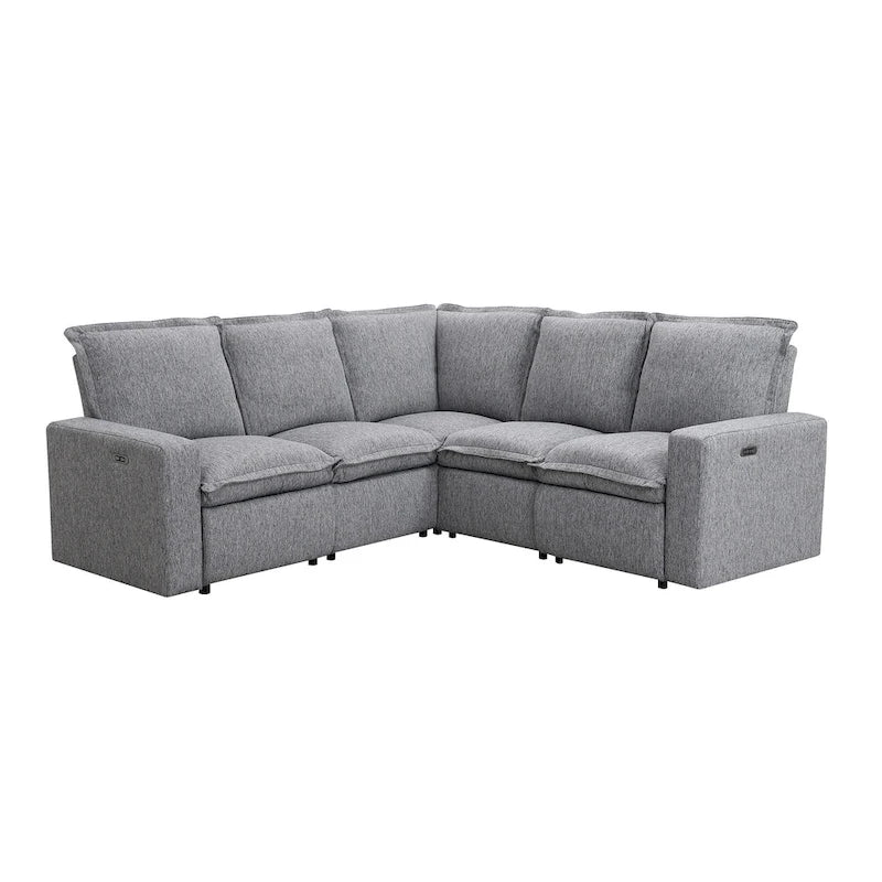 89.76 L-Shaped 5-Seater Sofa with Recliner