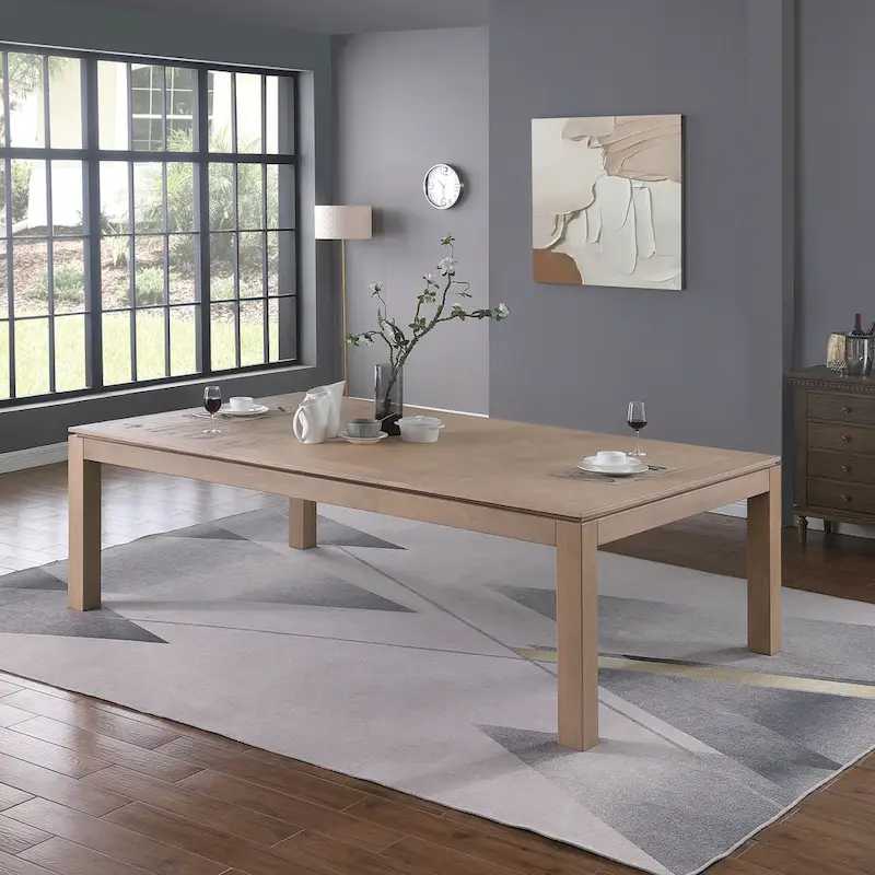 Olivia 8ft Driftwood Ash Billiard Slate Pool Table with Dining Top